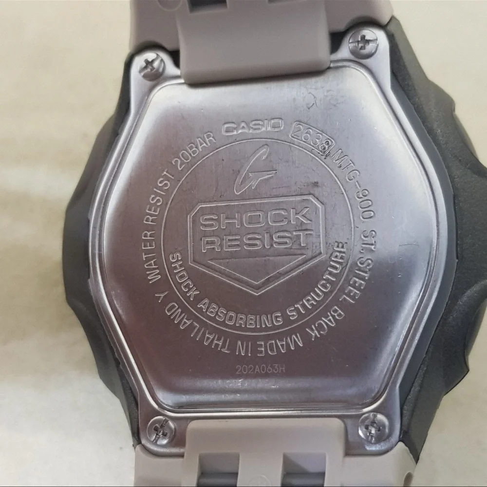 Casio G-Shock MT-G Tough Solar Watch - Black and Silver